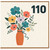 110th Birthday Card, Colourful Floral Bouquet Card