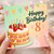 8th Birthday Card, Happy Birthday Strawberry Cake Design