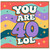 40th Birthday Card, You Are 40 LOL Retro Rainbow Funny Card