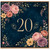20th Birthday Card, Floral Twenty Birthday Card