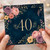 40th Birthday Card, Floral Design