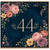 44th Birthday Card, Floral Age 44 Card