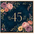 45th Birthday Card, Floral Number 45 Card