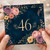 46th Birthday Card, Floral Gold Number 46 Birthday Card