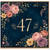 47th Birthday Card, Floral Age 47 Birthday Card
