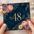 48th Birthday Card, Floral Gold Number 48 Card