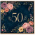 50th Birthday Card, Floral Age 50 Card