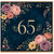 65th Birthday Card, Floral Number 65 Card