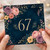 67th Birthday Card, Elegant Floral Number 67 Card