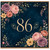 86th Birthday Card, Elegant Floral Age 86 Birthday Card