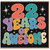 22nd Birthday Card, 22 Years of Awesome Retro Colourful Greeting Card