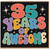 35th Birthday Card, 35 Years of Awesome Retro Style Card
