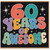 60th Birthday Card, 60 Years of Awesome Retro Typography Card