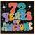 72nd Birthday Card, 72 Years Of Awesome Card