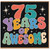75th Birthday Card, 75 Years of Awesome Retro Celebration Card