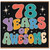 78th Birthday Card, 78 Years of Awesome Retro Colourful Typography Card
