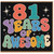 81st Birthday Card, 81 Years of Awesome Birthday Card