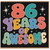 86th Birthday Card, 86 Years of Awesome Retro Multicoloured Design