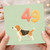 49th Birthday Card, Cute Beagle with Number Balloons