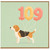 109th Birthday Card, Cute Beagle na Balloon Design Card