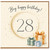 28th Birthday Card, Big Happy Birthday Card with Gifts and Gold Sparkle Design