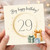 29th Birthday Card, Big Happy Birthday 29 Card with Gifts and Gold Sparkle Design