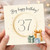 37th Birthday Card, Big Happy Birthday Card with Gift Design