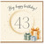 43rd Birthday Card, Big Happy Birthday 43 Card, Birthday Card for 43 Year Old