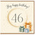 46th Birthday Card, Big Happy Birthday Card for Her or Him, Elegant Gold Birthday Greeting Card