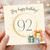 92nd Birthday Card, Big Happy Birthday 92 Greeting Card