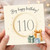 110th Birthday Card, Big Happy Birthday Card, Elegant Gold Star Design