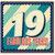 19th Birthday Card, Fabulous 19 Years Retro Style Card