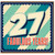 27th Birthday Card, Fabulous Years Retro 21 Years Design