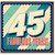 45th Birthday Card, Fabulous Years Retro Style Card