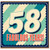 58th Birthday Card, Fabulous Years Retro Style Card