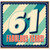 61st Birthday Card, Fabulous 61 Years Retro Birthday Card