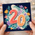 20th Birthday Card, Floral Heart Number 20 Card