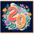 29th Birthday Card, Floral Heart Design