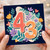 43rd Birthday Card, Floral Number 43 Card
