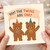 Twins 1st Birthday Card - Cute Bear Party - Yay! The Twins Are One - First Birthday Greeting for Twin Boys or Girls