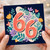 66th Birthday Card, Floral Number 62 Card