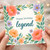 Happy Birthday Legend Card - Floral Watercolour Flowers - Funny Birthday Card for Friend, Him or Her