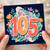 105th Birthday Card, Floral Heart Design
