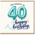 40th Birthday Card, Life Begins at 40 Happy Birthday Card