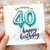 40th Birthday Card, Life Begins at 40 Happy Birthday Card