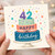 42nd Birthday Card, Happy Birthday Cake Design