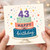 43rd Birthday Card, Colourful Birthday Cake and Confetti Design