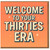 Welcome to Your Thirties Era Birthday Card - Funny 30s Greeting Card for Him Her Friend - Retro Orange Typography Design