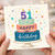 51st Birthday Card, Happy Birthday Cake and Confetti Design
