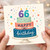 66th Birthday Card, Happy Birthday Cake Card